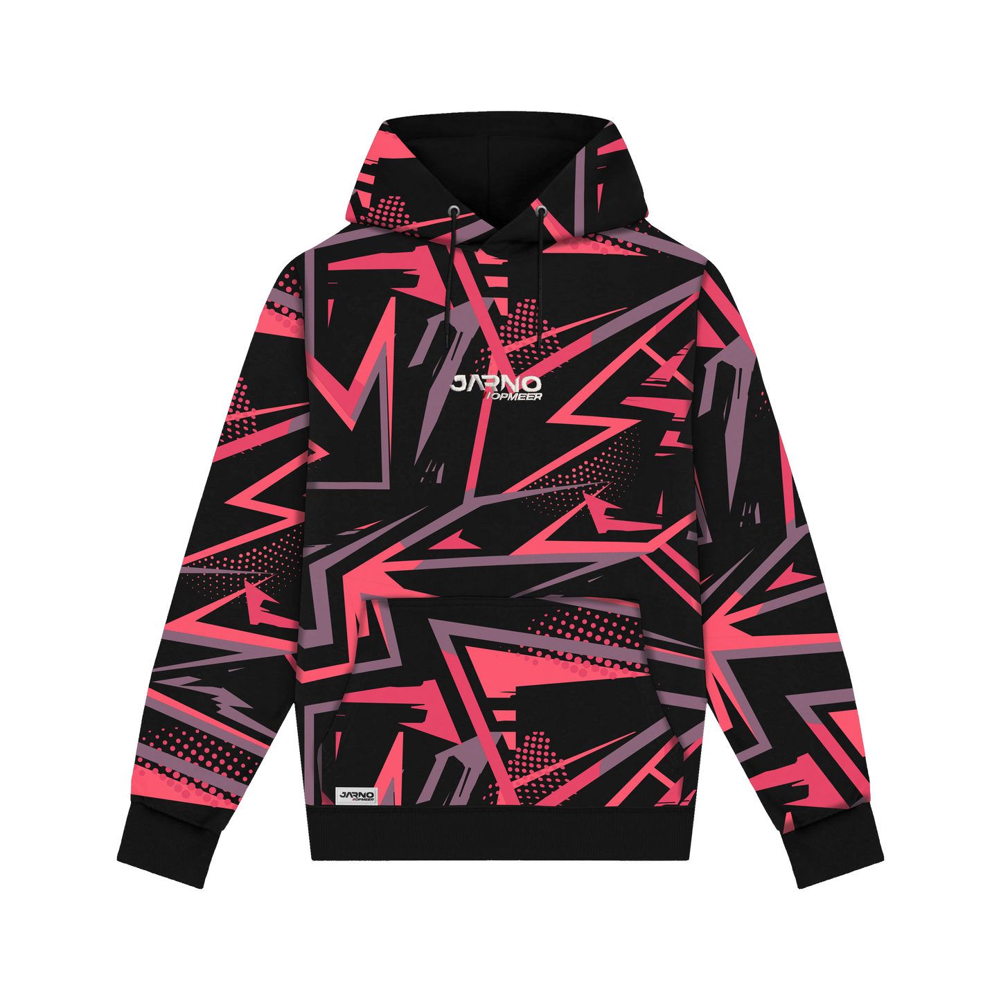 Hoodie - RACING LINES - Black - Front