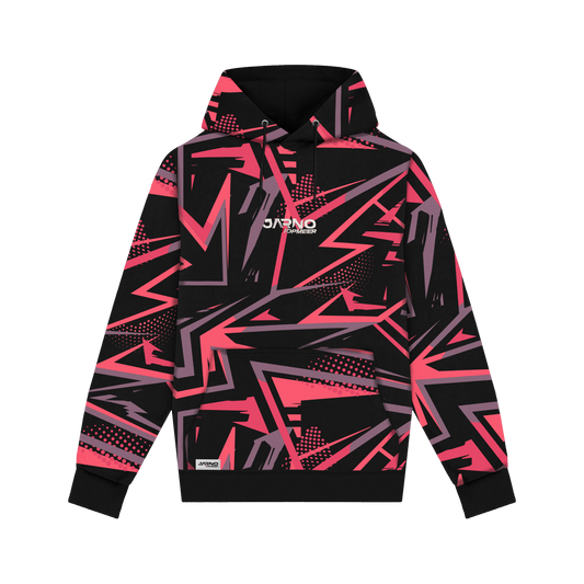 Hoodie - RACING LINES - Black - Front