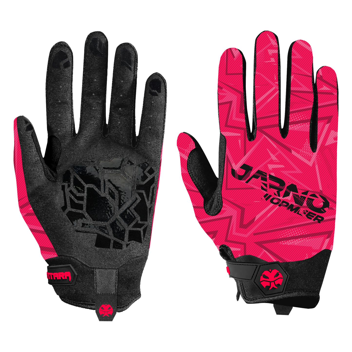 Sim Racing Gloves - RACING LINES - Red - Inside & Outside